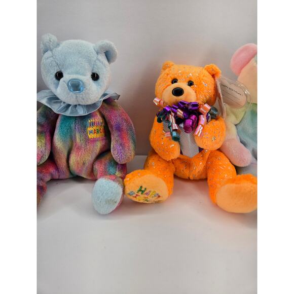 TY Beanie Baby Birthday Bear Lot of 5 | 4 Have TY Tags | All Tushy Tags - Picture 3 of 6